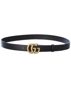 Gucci Double G Leather Belt Men