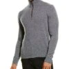Suede Piping Cashmere 1/4-Zip Sweater Men