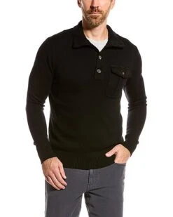 Wool & Cashmere-Blend Funnel Neck Sweater Men