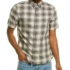 Vince Classic Fit Oceanview Plaid Shirt Men