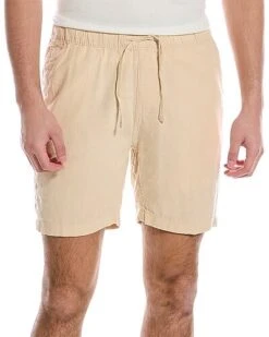 Pull-On Linen-Blend Short Men