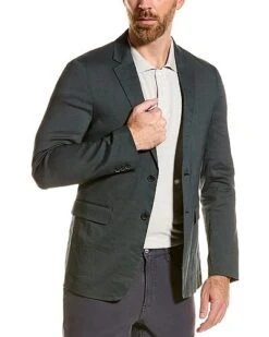 THEORY Clinton Eco Crunch Linen-Blend Blazer Men