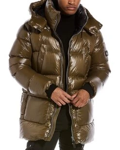 Mackage Kendrick Leather-Trim Down Parka Men
