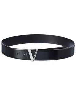 Versace V Greca Leather Belt Men