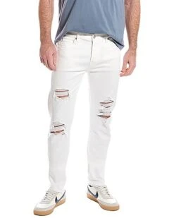 7 For All Mankind Paxtyn White Skinny Jean Men