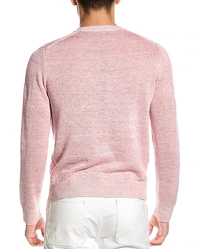 Vince Plaited Linen-Blend Crewneck Sweater Men 2 Vince Plaited Linen-Blend Crewneck Sweater Men - Image 2