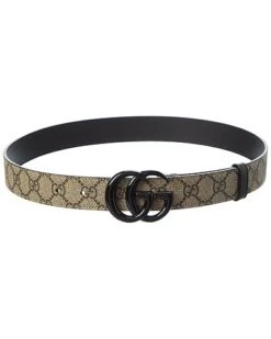 Gucci GG Marmont Reversible GG Supreme Canvas & Leather Belt Men