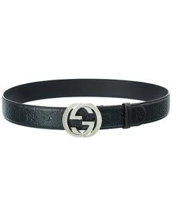 Gucci Unisex Signature Leather Belt Men
