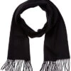 Men's Black Cashmere Scarf