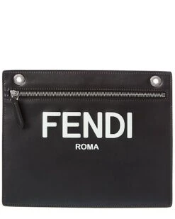 FENDI Peekaboo Pocket Leather Pouch Men