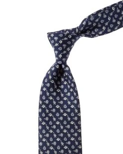 Salvatore Ferragamo Navy Savannah Silk Tie Men