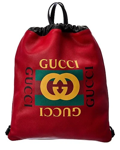 Gucci Drawstring Leather Backpack Men 1 Gucci Drawstring Leather Backpack Men