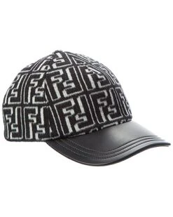 FENDI FF Motif Wool & Silk-Blend Baseball Cap Men