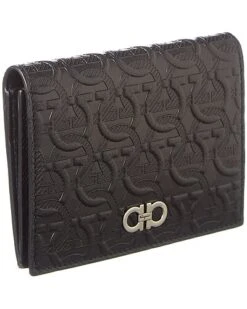 Salvatore Ferragamo Gancini Leather Card Case Men -Men Fashion 1111419612 RLLD 4