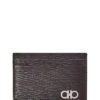 Salvatore Ferragamo Embossed Leather Credit Card Case Men