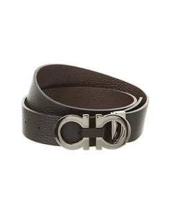Salvatore Ferragamo Reversible & Adjustable Leather Belt Men
