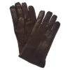 Men's Brown Cashmere-Lined Leather Gloves