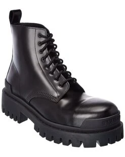 Balenciaga Strike Leather Bootie Men