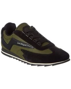 Salvatore Ferragamo Resort Canvas & Suede Sneaker Men