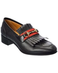 Gucci Horsebit Fringe Leather Loafer Men