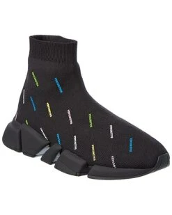 Balenciaga Speed 2.0 Allover Logo Sock Sneaker Men