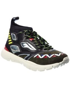 Valentino Mesh & Suede Sneaker Men