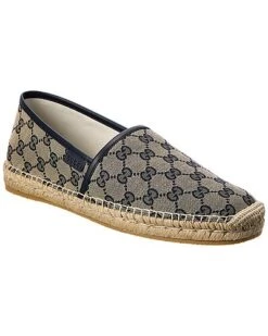 Gucci GG Canvas & Leather Espadrille Men