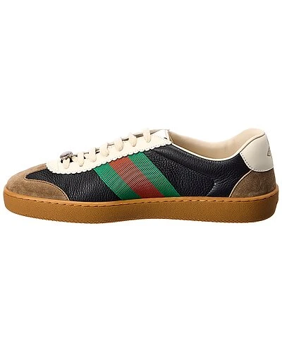 Gucci Web Leather & Suede Sneaker Men 2 Gucci Web Leather & Suede Sneaker Men - Image 2