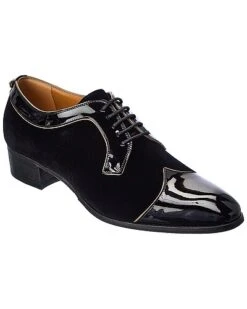 Gucci Velvet & Patent Oxford Men