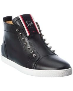Christian Louboutin F.A.V Fique A Vontade Mid Cut Leather Sneaker Men