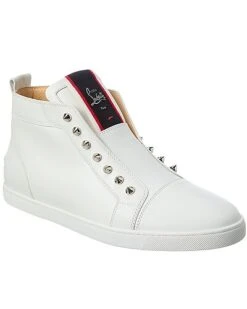 Christian Louboutin F.A.V Fique A Vontade Mid Cut Leather Sneaker Men
