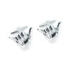 Rhodium Plated Hang Loose Design Cufflinks Men
