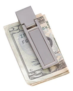 Silver Plated Hinged Money Clip Men