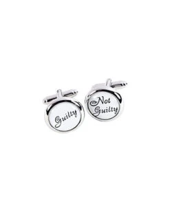 "Guilty/Not Guilty" Cufflinks Men