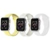 Yellow Geometric Print White Apple Watch Replacement Bands - 3 Pack