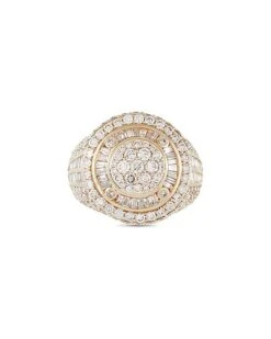 14K 5.86 Ct. Tw. Diamond Dome Ring Men