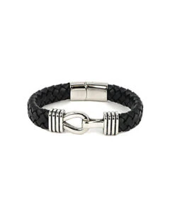 Leather Hook Bracelet Men
