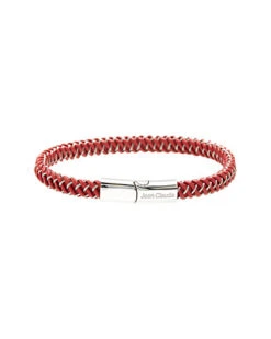 Stainless Steel Leather Adjustable Bracelet Men