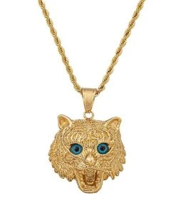 The Bold Collection Titanium CZ Finn Necklace Men