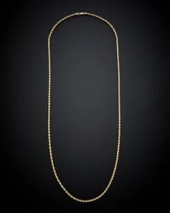 14K Italian Gold Rope Chain Necklace Men
