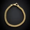 14K Italian Gold Franco Link Bracelet Men