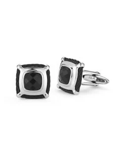 Gentlemens Stainless Steel Black Onyx Cufflinks