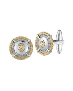 18K Cable Cufflinks Men