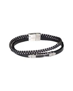Dell Arte Stainless Steel Bolo Bracelet Men
