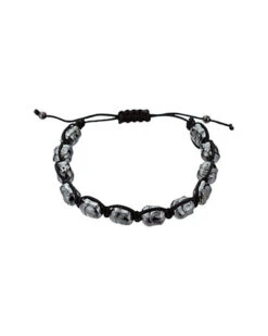 Os Angeles Luxe Collection Budddha Tetranylite Beaded Adjustable Bracelet Men