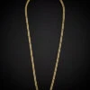 14K Italian Gold Franco Link Necklace Men