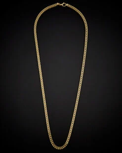 14K Italian Gold Franco Link Necklace Men